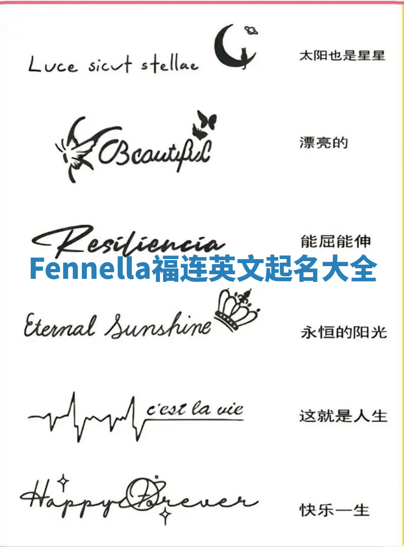 Fennella福连英文起名大全
