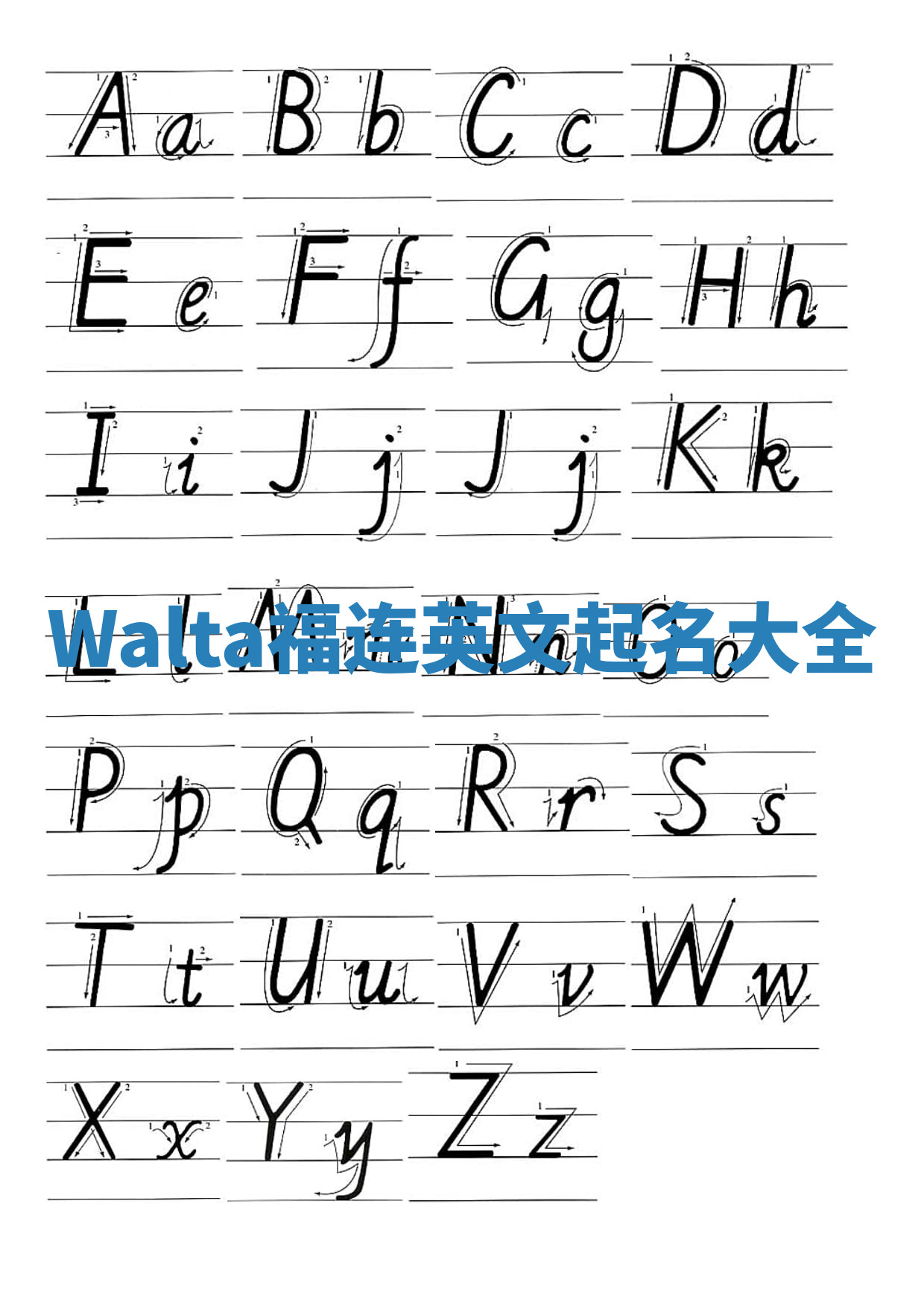 Walta福连英文起名大全