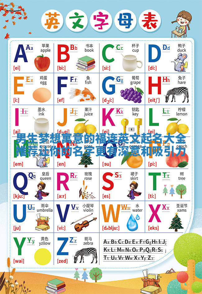 男生梦想寓意的福连英文起名大全推荐 让你的名字更有深意和吸引力